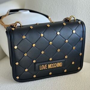 Love Moschino Black studded bag NWT